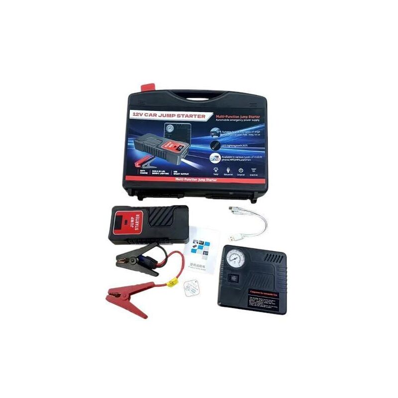 Пусковий пристрій для акумулятора автомобіля Car Jump Starter з компресором