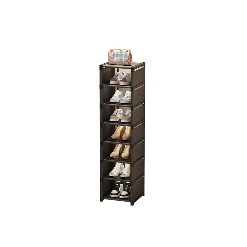 Вертикальна полиця для взуття 7 рівнів Shoe Rack 6895 Чорний