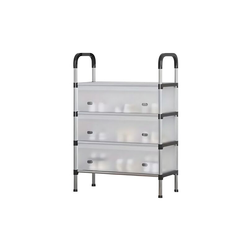 Шафа для взуття на 3 полиці з металу та пластику Shoe Rack