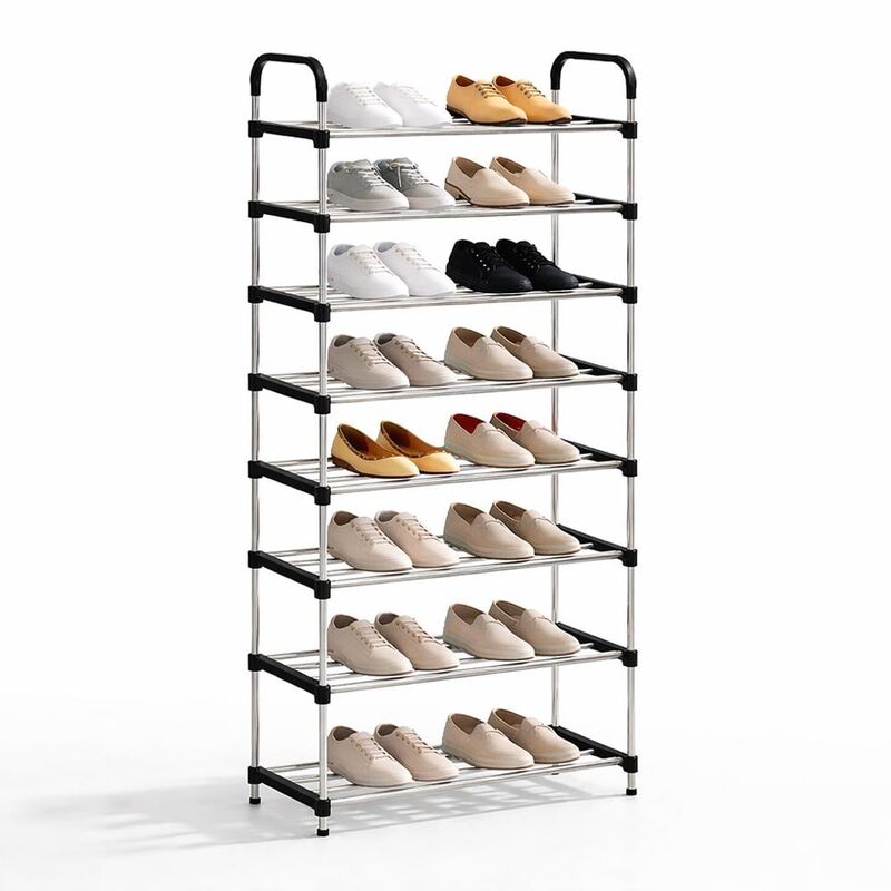 Полиця для взуття 8 ярусів WITH HANDRAIL SHOE RACK Чорний