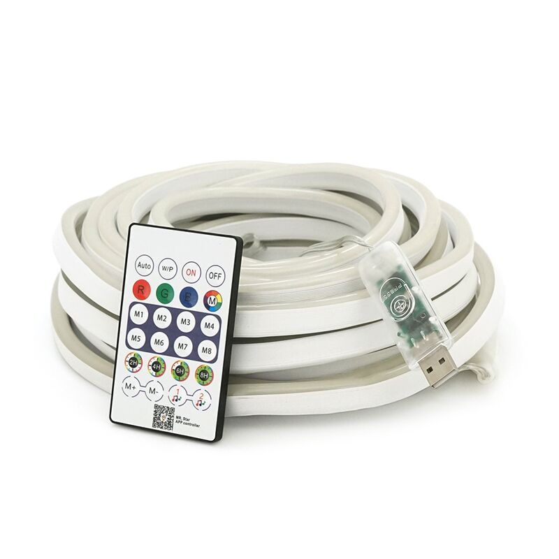 Світлодіодна неонова USB LED стрічка 10 м, пульт